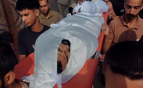 تشييع الشهيد محمد سكر في مدينة غزة و الطفل سعدي غالية في دير البلح